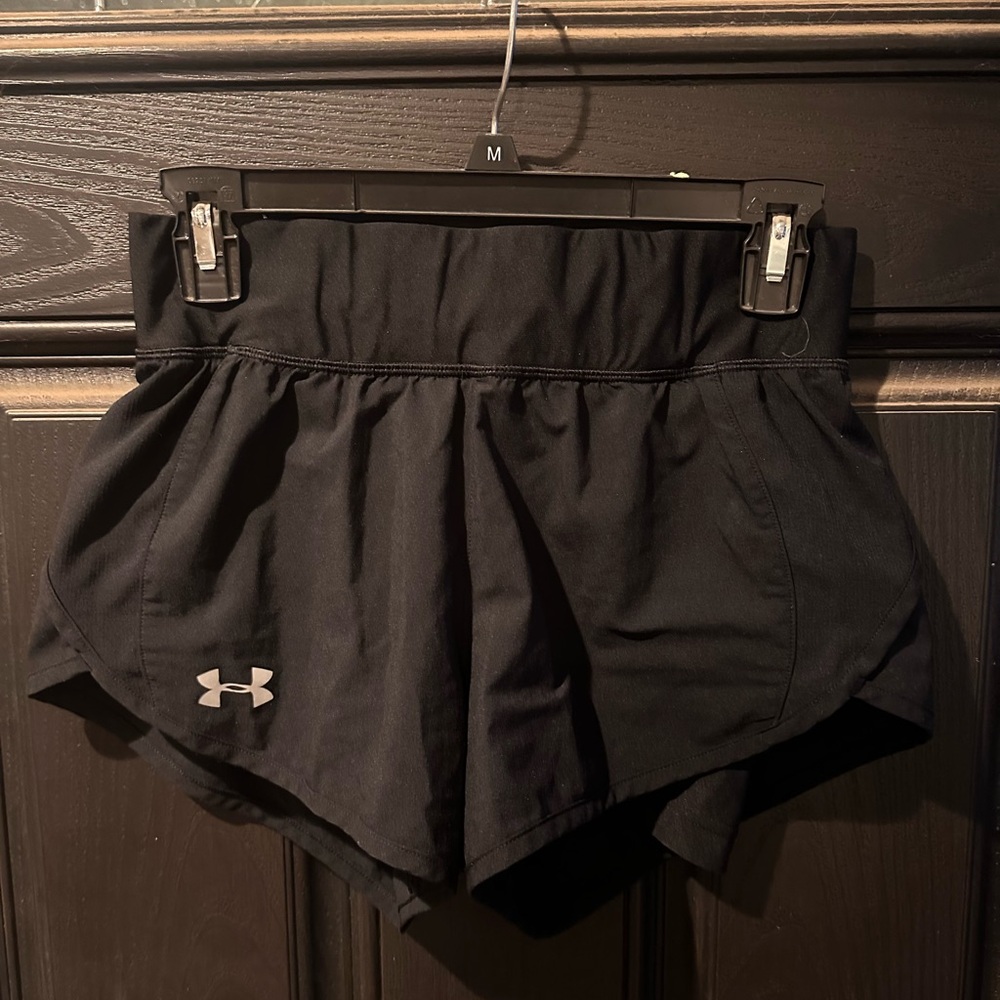 Under Armour Black Athletic Shorts Lightweight Elastic Waist